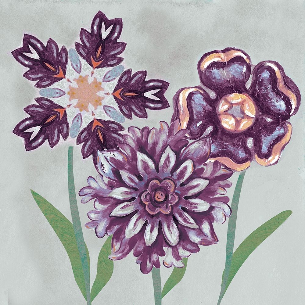 Art Print: Posies In Purple II