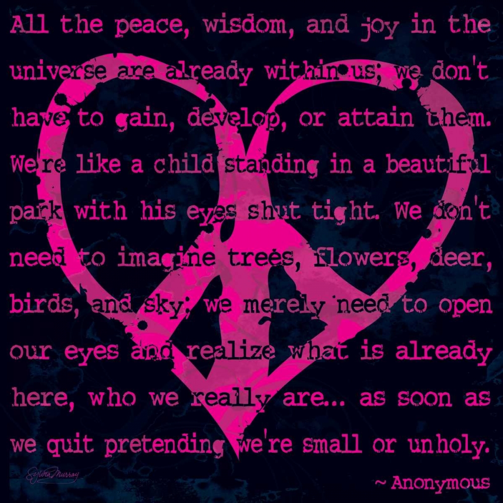 Wall art: Peace Sign IV, by Murray, Sylvia