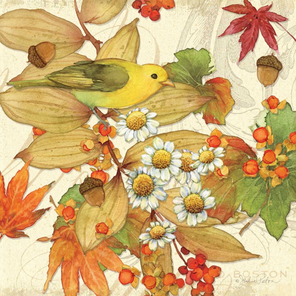 Wall art: Flora and Tanager I, by Paton, Julie