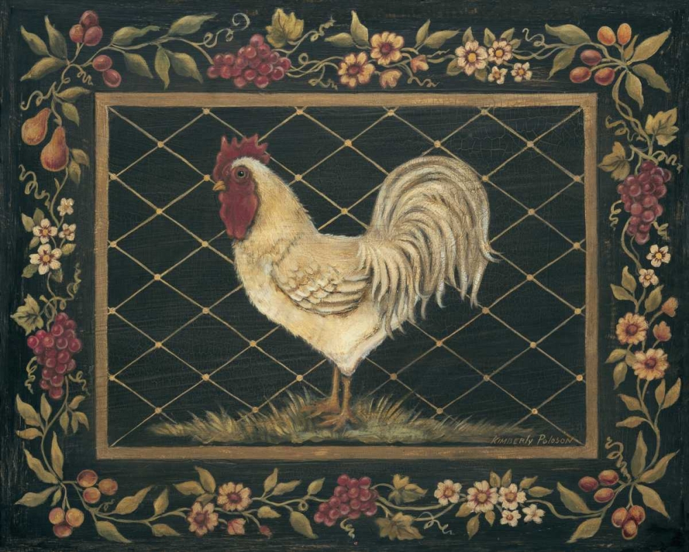 Wall Art Painting id:6331, Name: Old World Rooster, Artist: Poloson, Kimberly