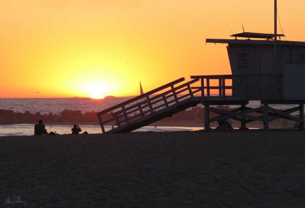 Art Print: Sunset Lifeguard