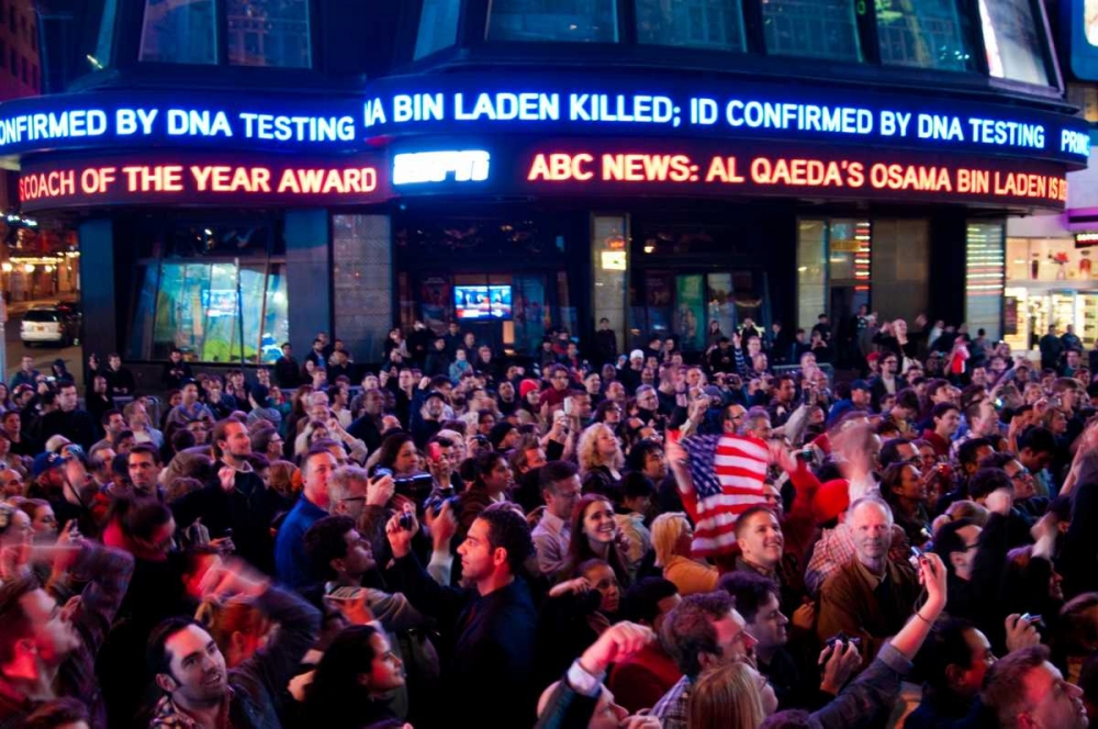 Wall art: News of Bin Laden II, by Berzel, Erin