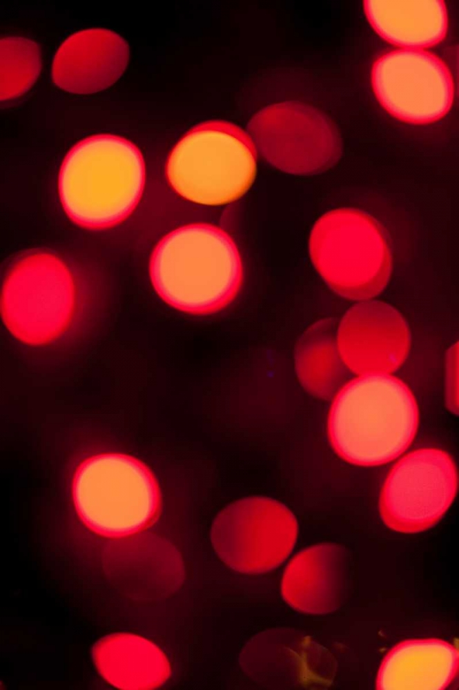Art Print: Red Bokeh