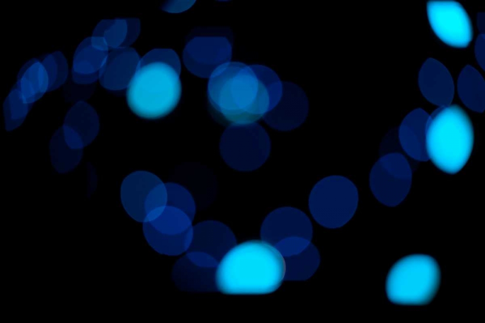 Art Print: Blue Bokeh II