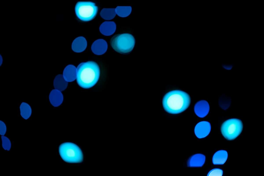 Art Print: Blue Bokeh III