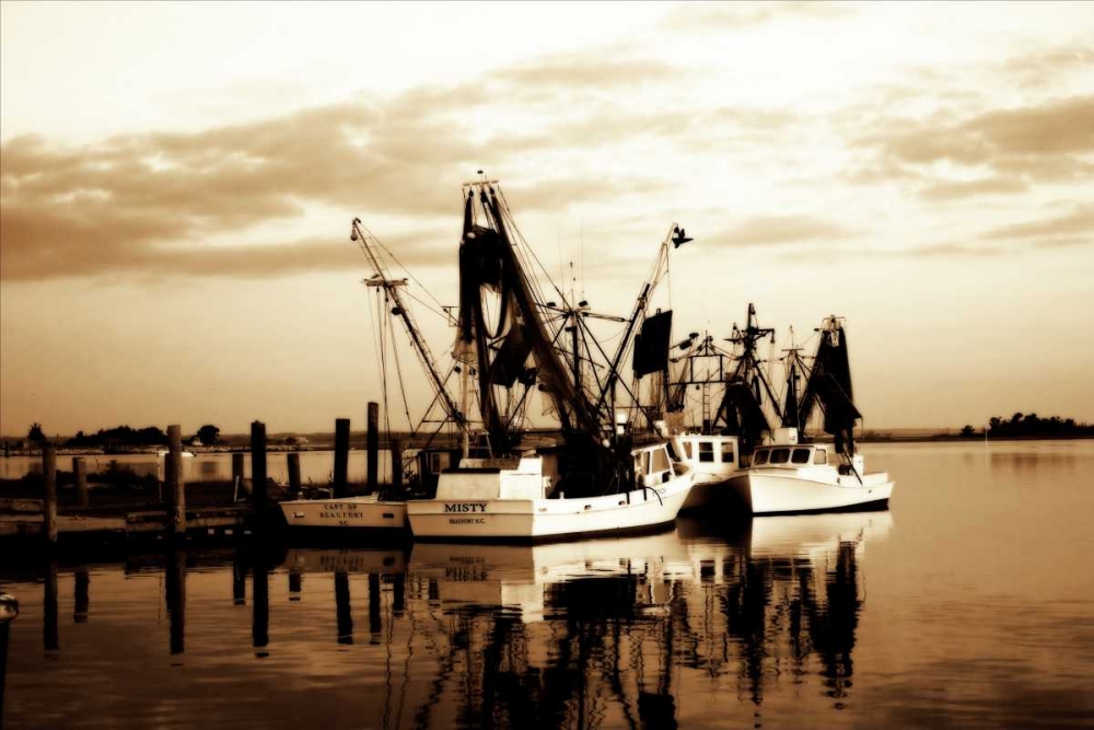 Wall Art Painting id:826, Name: Beaufort Shrimpers, Artist: Hausenflock, Alan
