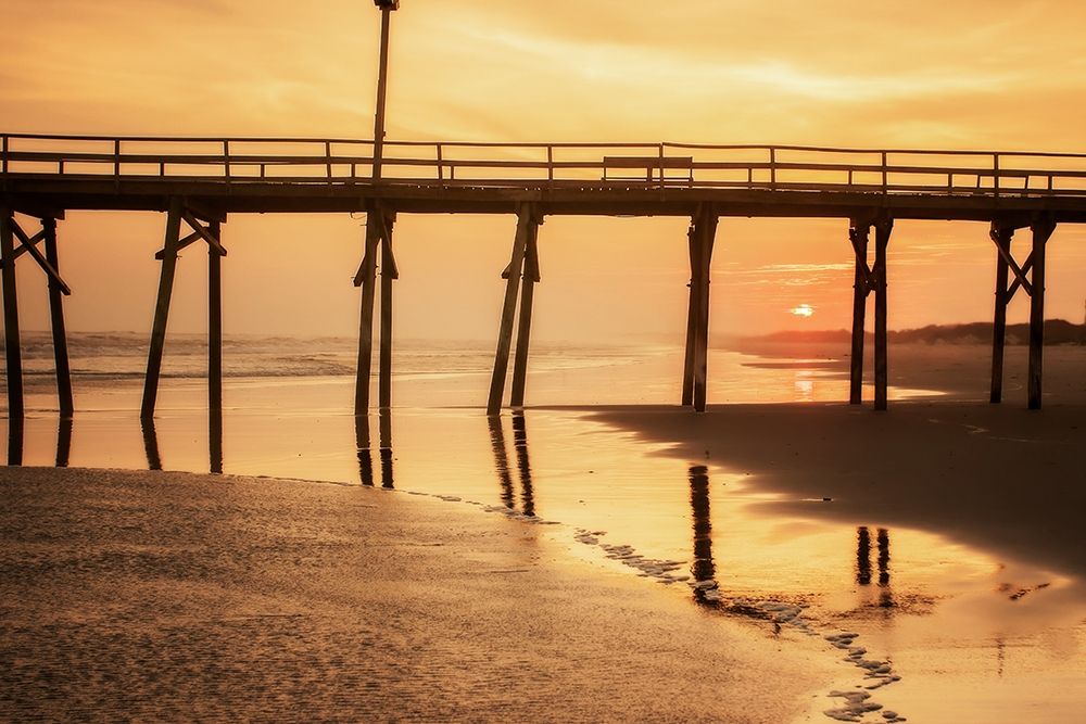 Art Print: Golden Sunset Beach I