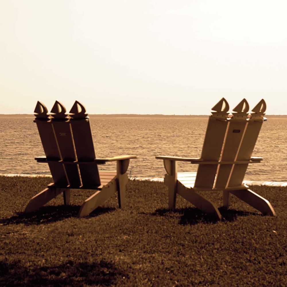 Wall Art Painting id:485, Name: Adirondack Chairs Sq. I, Artist: Hausenflock, Alan