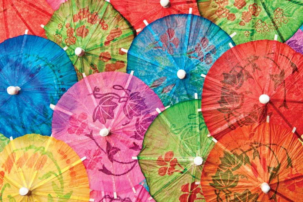 Wall art: Cocktail Umbrellas V, by McNemar, C. Thomas