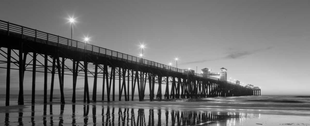 Art Print: Pier Night Panorama II