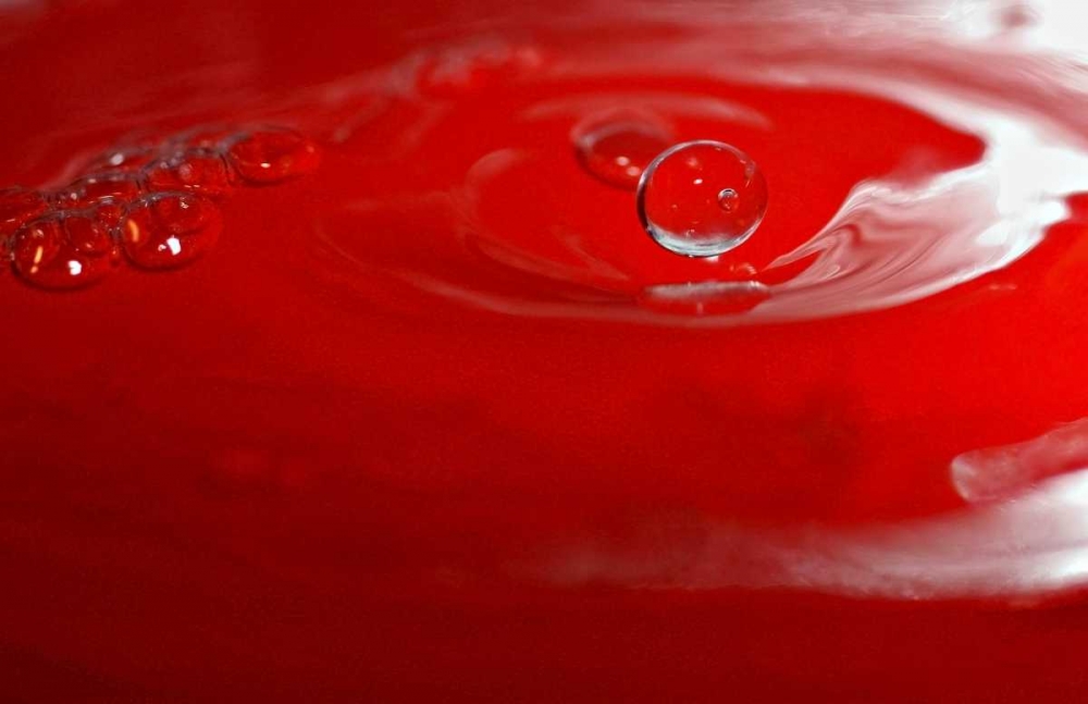 Art Print: Red Drink Drop IV