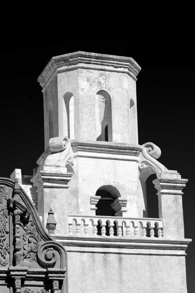 Art Print: Unfinished Bell Tower BW