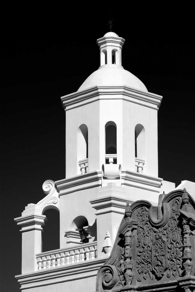 Art Print: West Bell Tower BW