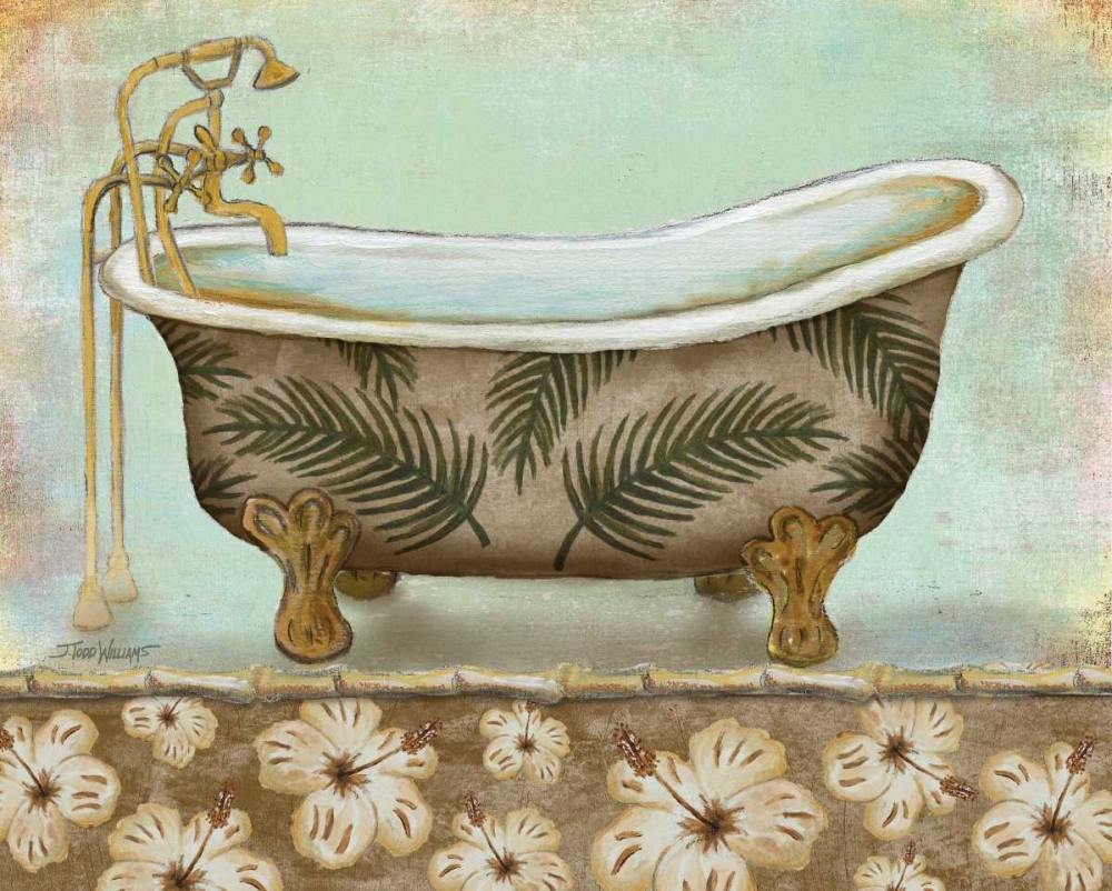 Wall art: Tropical Bath I, by Williams, Todd