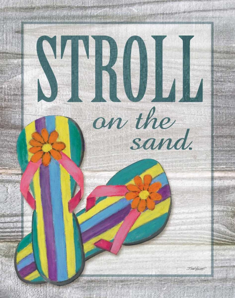 Art Print: Stroll on the Sand