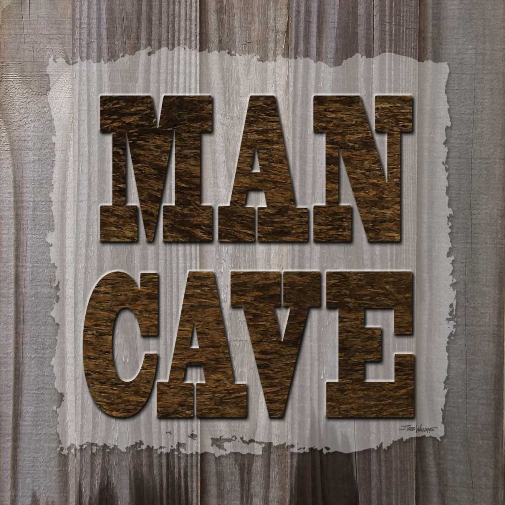 Art Print: ManCave Wood Sq