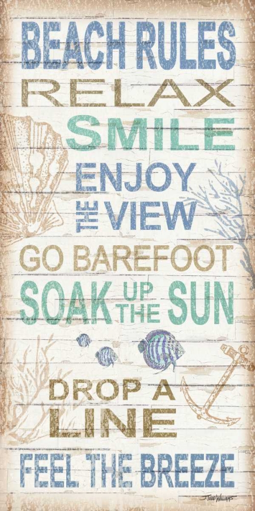 Art Print: Beach Rules