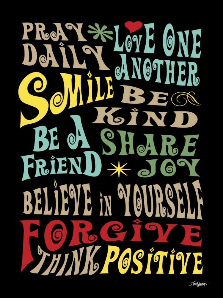 Wall Art Painting id:64637, Name: Words to Live By II, Artist: Williams, Todd