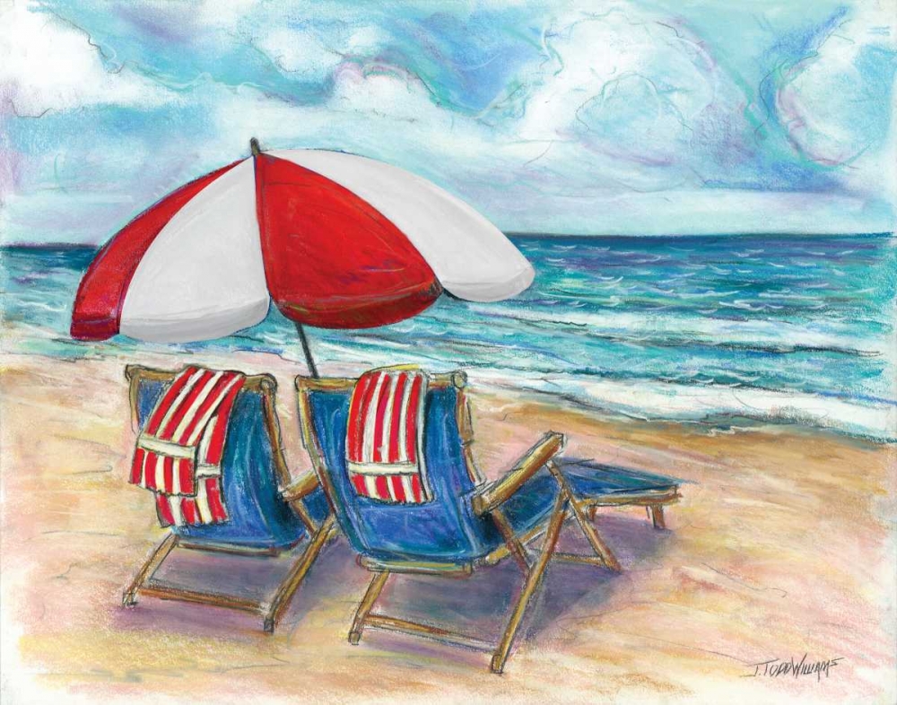 Art Print: Beach Chairs