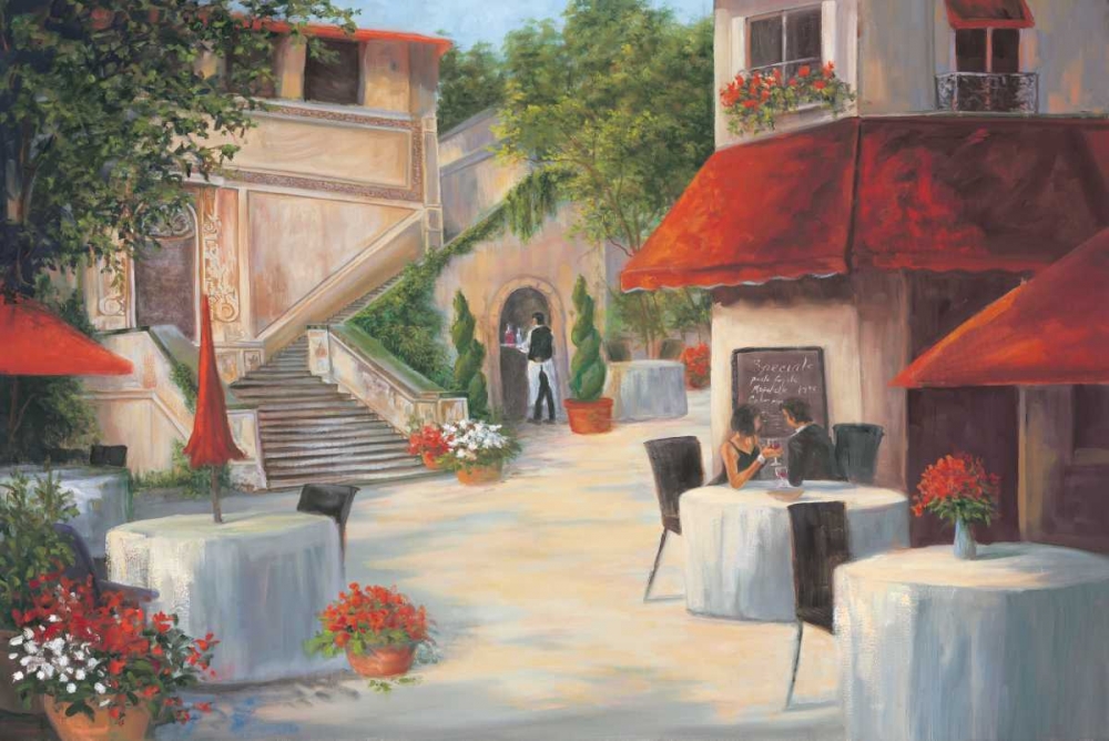 Wall Art Painting id:6749, Name: Cafe de Vittori II, Artist: Wacaster, Linda