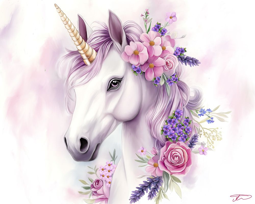 Wall Art Painting id:777499, Name: Majestic Unicorn, Artist: Stewart, Shawna