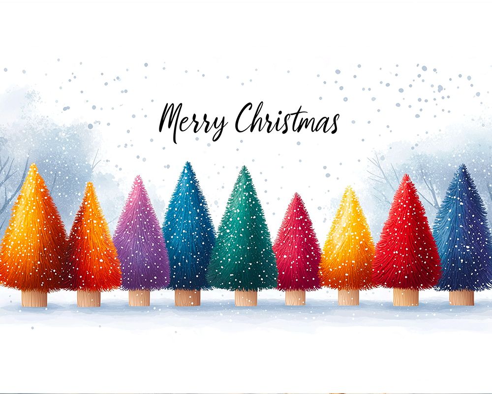 Wall Art Painting id:777500, Name: Rainbow Christmas, Artist: Stewart, Shawna