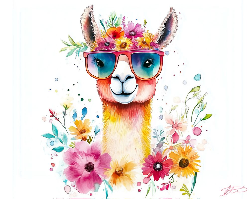 Wall Art Painting id:777513, Name: Flower Lama, Artist: Stewart, Shawna
