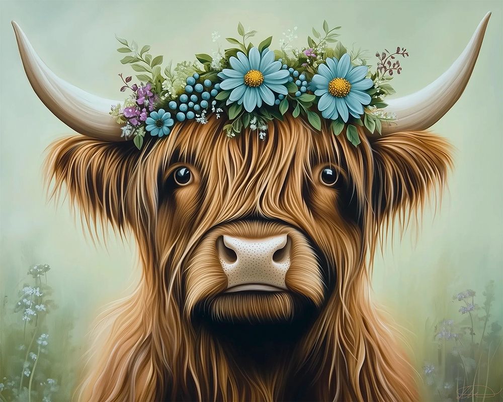 Wall Art Painting id:777521, Name: Misty Cow, Artist: Stewart, Shawna
