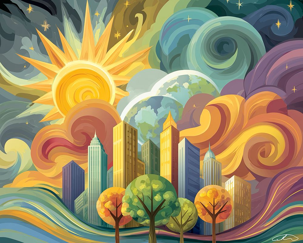 Wall Art Painting id:777713, Name: City Designs, Artist: Stewart, Shawna
