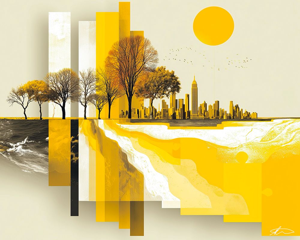 Wall Art Painting id:777715, Name: City Illusion, Artist: Stewart, Shawna