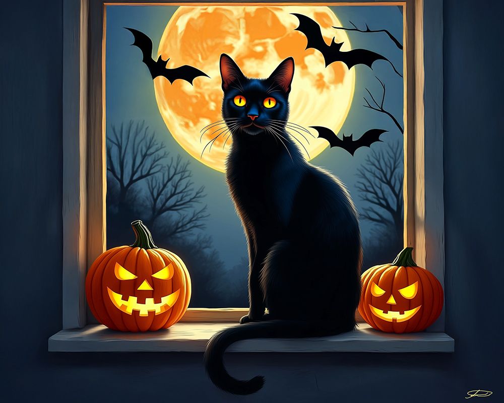 Wall Art Painting id:777725, Name: Halloween Night, Artist: Stewart, Shawna