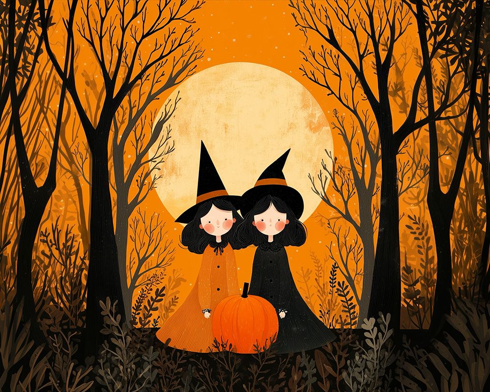 Wall Art Painting id:777736, Name: Sweet Witches, Artist: Stewart, Shawna