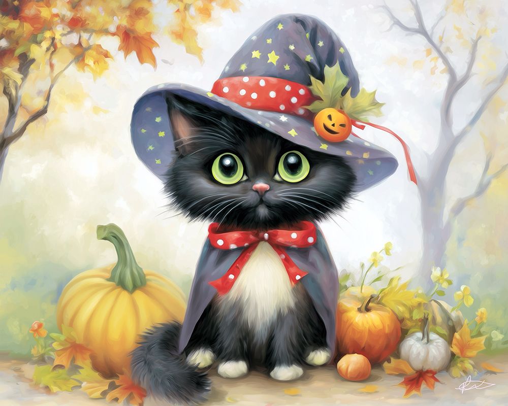 Wall Art Painting id:777747, Name: Halloween Kitty, Artist: Stewart, Shawna