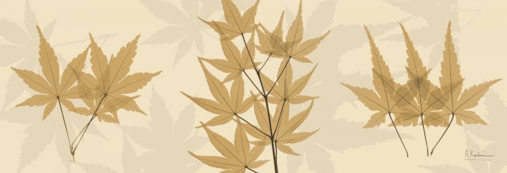Wall art: Leaves Tan on Beige, by Koetsier, Albert
