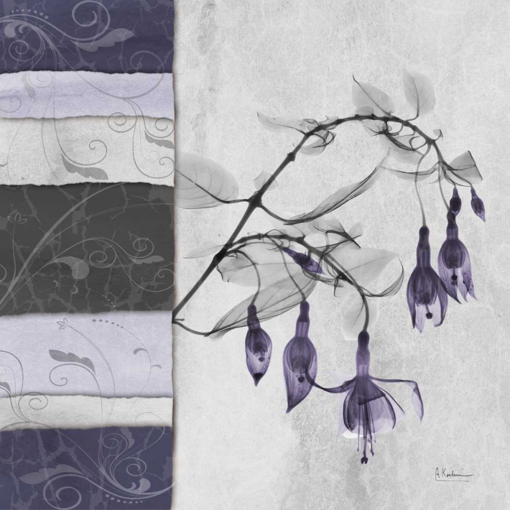 Wall Art Painting id:22520, Name: Bleeding Heart on Damask, Artist: Koetsier, Albert