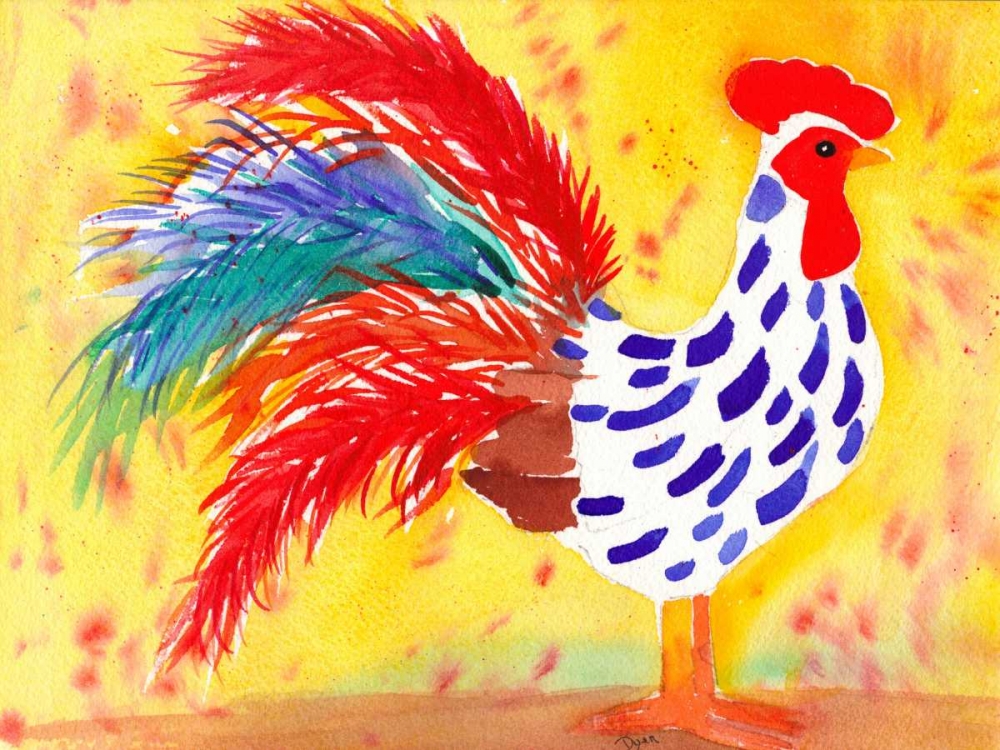 Wall Art Painting id:86235, Name: Farm House Rooster II, Artist: Dyer, Beverly