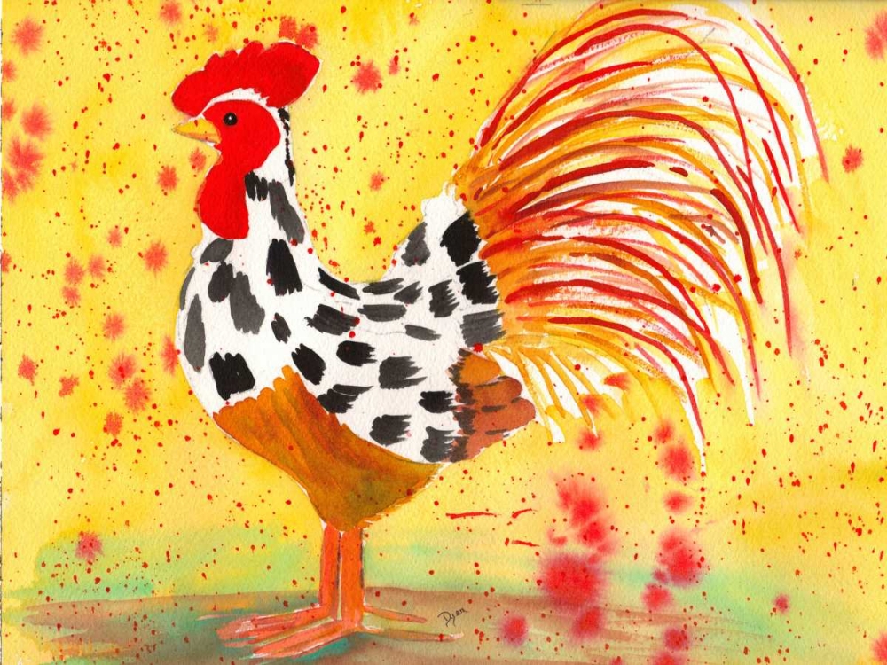 Wall Art Painting id:86237, Name: Farm House Rooster IV, Artist: Dyer, Beverly