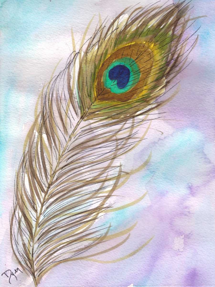 Wall Art Painting id:86238, Name: Peacock Feather 1, Artist: Dyer, Beverly