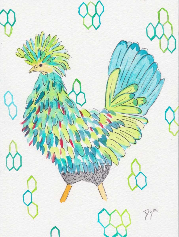 Art Print: Funky Chicken 2
