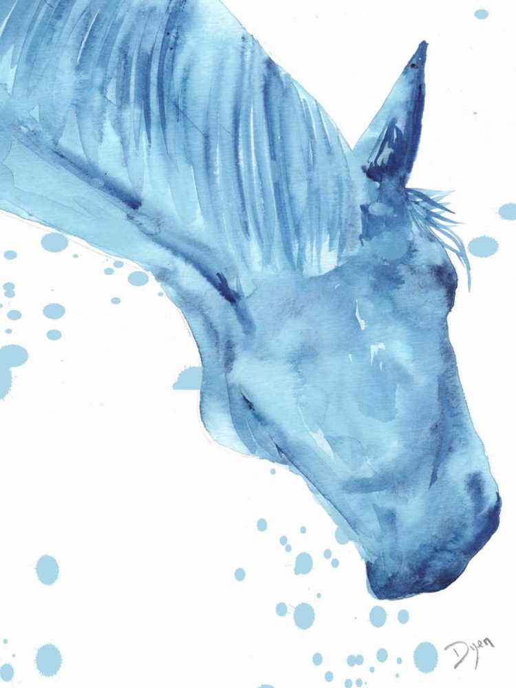 Art Print: Blue Lacey Thick Splatter