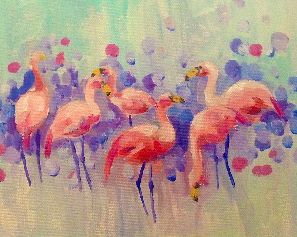 Art Print: Flamingo Party