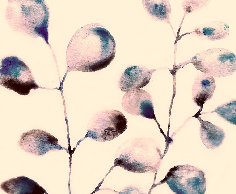 Art Print: Blue Pink Branches