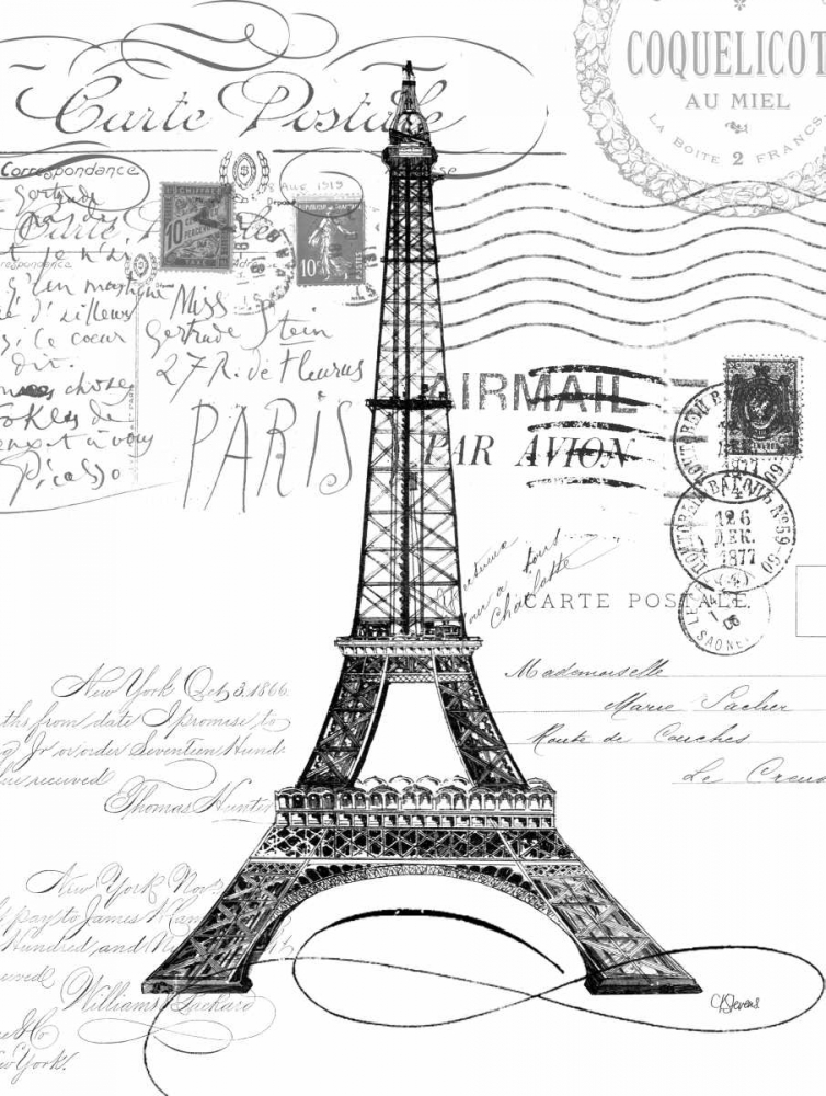 Wall Art Painting id:86309, Name: Eco Vintage Paris 1, Artist: Stevens, Carole