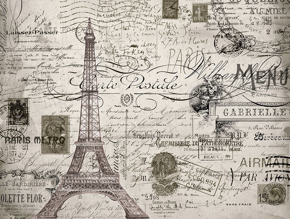 Wall Art Painting id:222635, Name: Eco Vintage Paris V2, Artist: Stevens, Carole