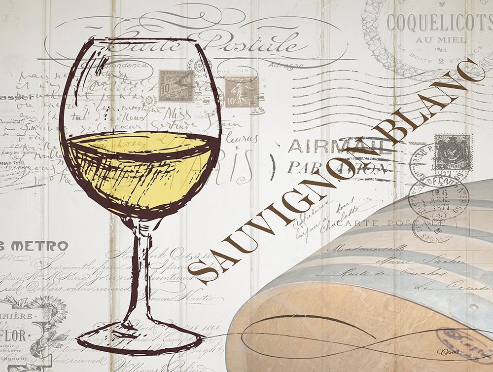 Wall Art Painting id:222636, Name: Vintage Wine 1, Artist: Stevens, Carole