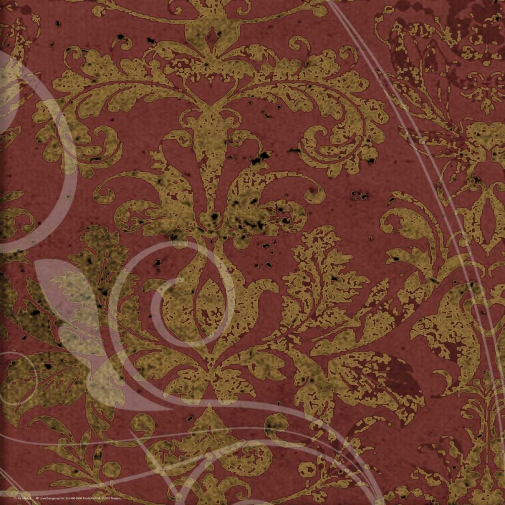 Wall Art Painting id:27878, Name: Brandy Wine Damask, Artist: Stevens, Carole