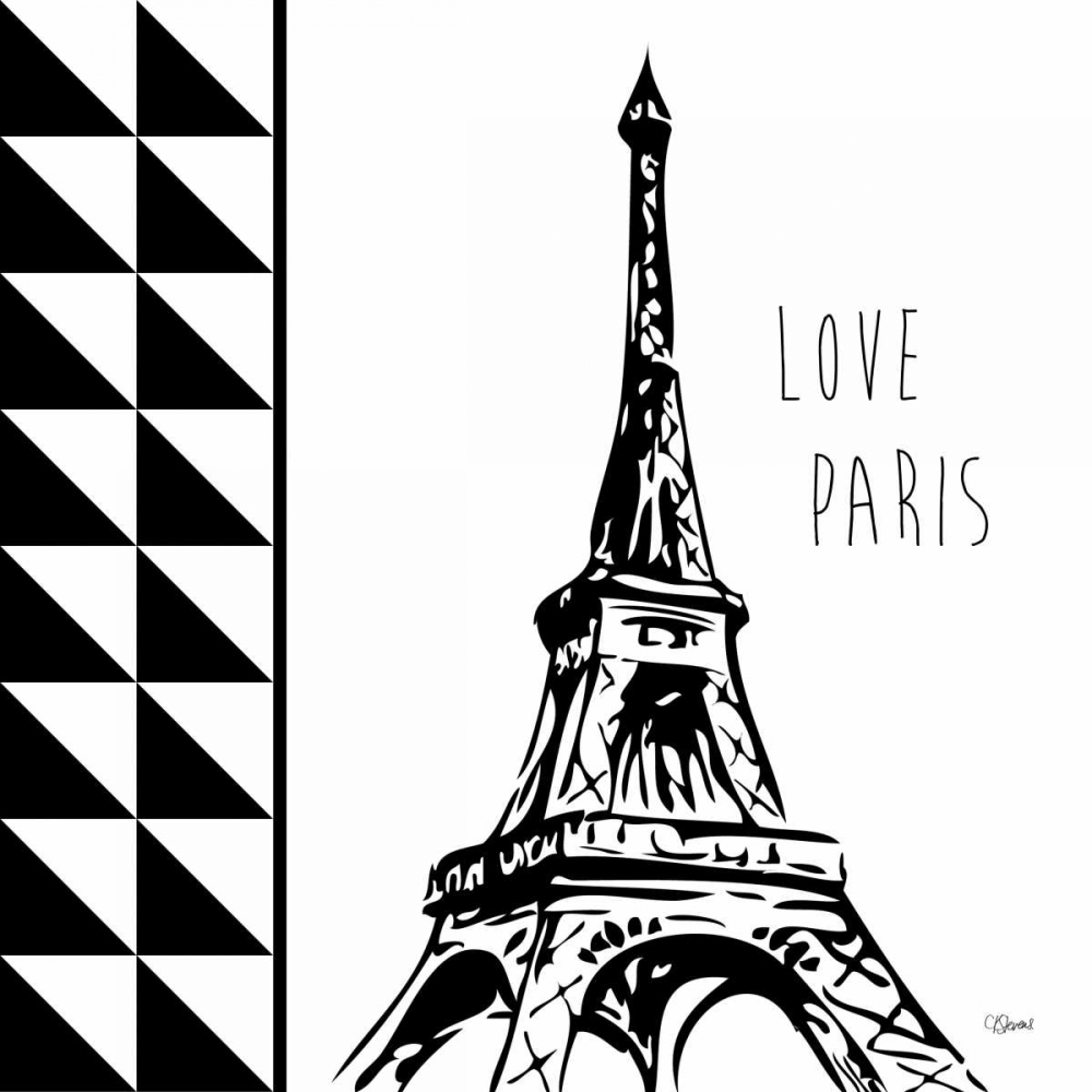 Wall Art Painting id:86311, Name: Love Paris, Artist: Stevens, Carole