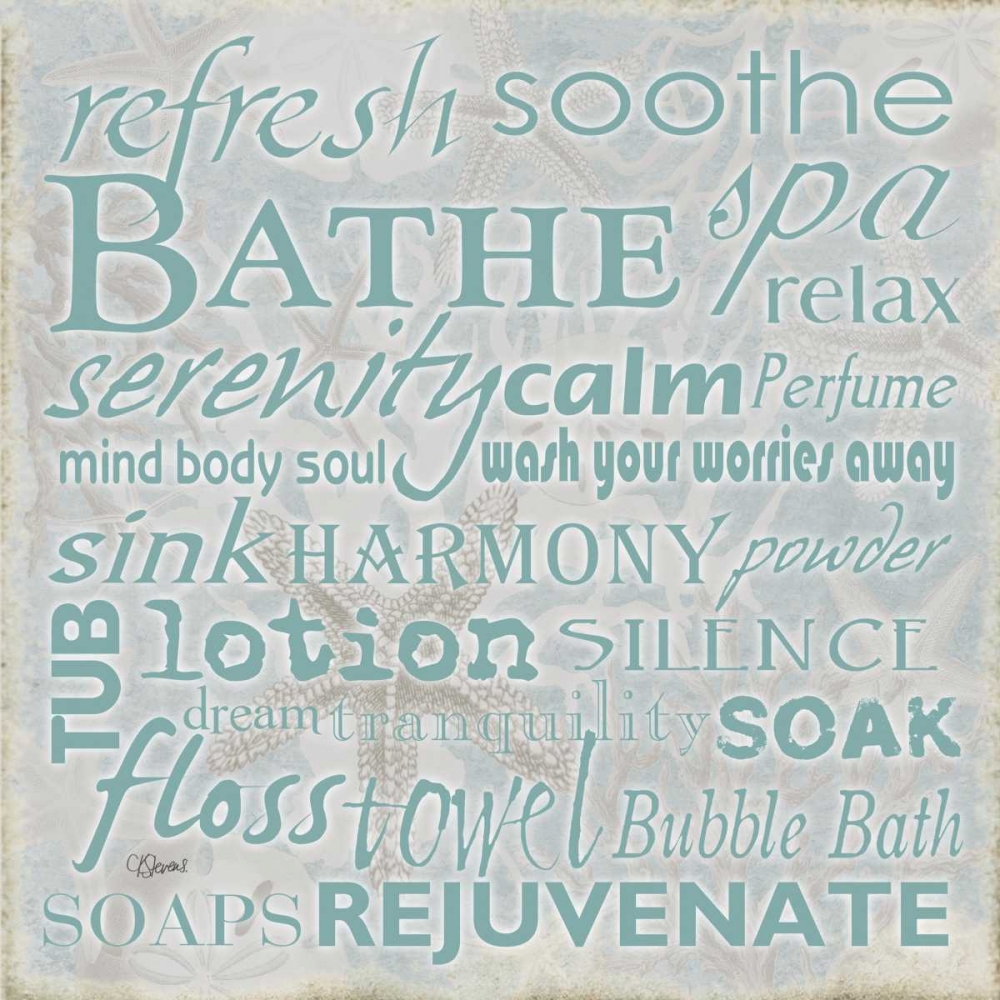 Wall Art Painting id:161370, Name: Coral Bath Type 1, Artist: Stevens, Carole