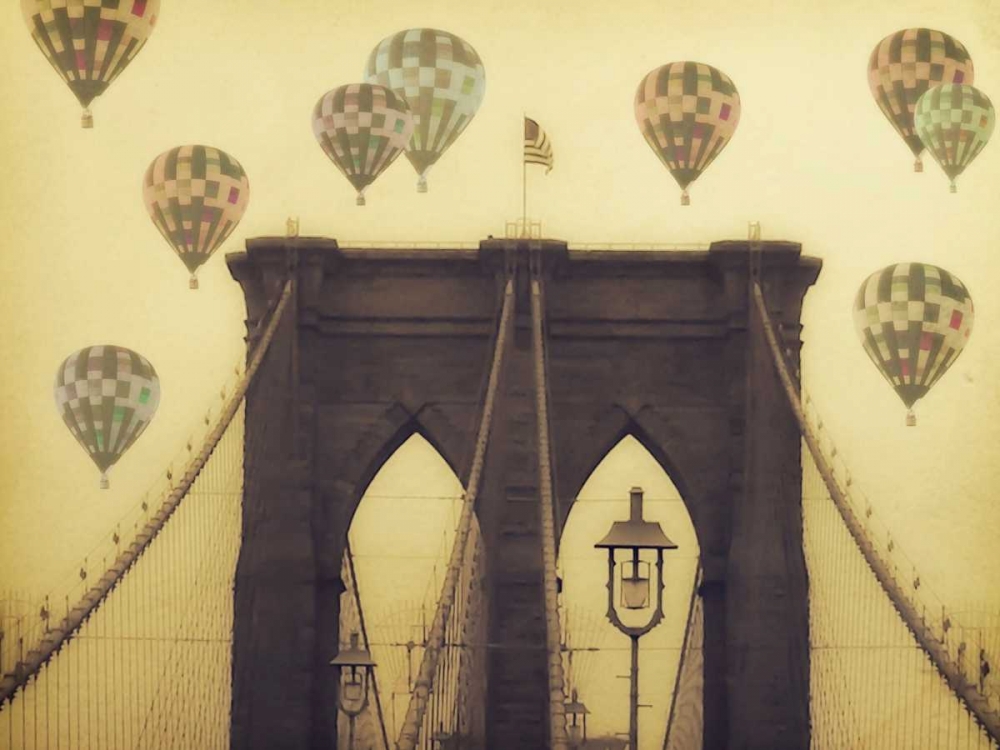 Wall Art Painting id:41081, Name: Bridge Balloons, Artist: Davis, Ashley