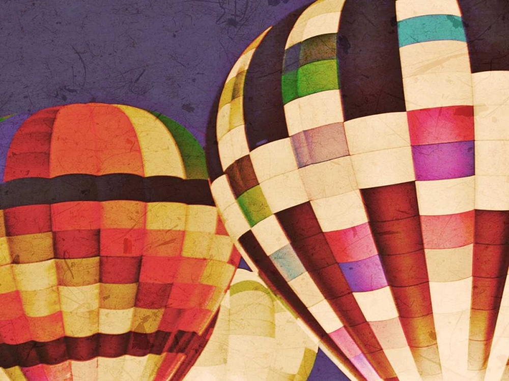 Wall art: Three Hot Air Balloons, by Davis, Ashley